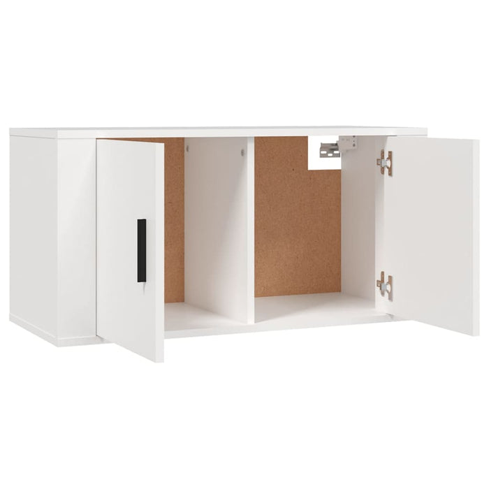 Dulapuri TV montate pe perete, 3 buc., alb, 80x34,5x40 cm - WALTI WALTI