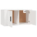 Dulapuri TV montate pe perete, 3 buc., alb, 80x34,5x40 cm - WALTI WALTI