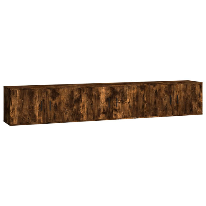 Dulapuri TV montate pe perete 3 buc. stejar afumat 80x34,5x40cm - WALTI WALTI