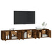 Dulapuri TV montate pe perete 3 buc. stejar afumat 80x34,5x40cm - WALTI WALTI
