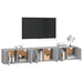 Dulapuri TV montate pe perete, 3 buc., gri sonoma, 80x34,5x40cm - WALTI WALTI