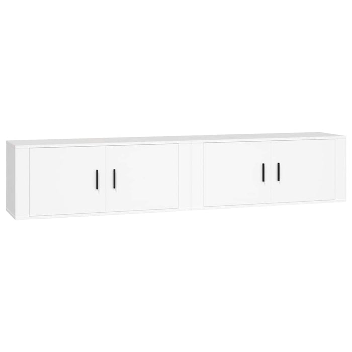 Dulapuri TV montate pe perete, 2 buc., alb, 100x34,5x40 cm - WALTI WALTI