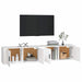 Dulapuri TV montate pe perete, 2 buc., alb, 100x34,5x40 cm - WALTI WALTI