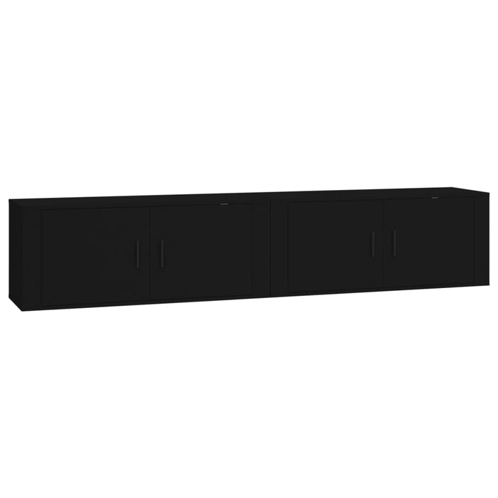 Dulapuri TV montate pe perete, 2 buc., negru, 100x34,5x40 cm WALTI