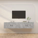 Dulapuri TV montate pe perete, 2 buc., gri beton, 100x34,5x40cm - WALTI WALTI