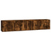 Dulapuri TV montate pe perete 2 buc stejar afumat 100x34,5x40cm - WALTI WALTI