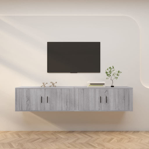 Dulapuri TV montate pe perete 2 buc. gri sonoma, 100x34,5x40 cm - WALTI WALTI