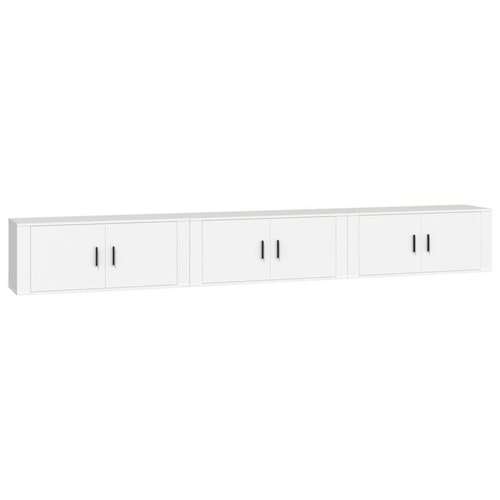 Dulapuri TV montate pe perete, 3 buc., alb, 100x34,5x40 cm WALTI