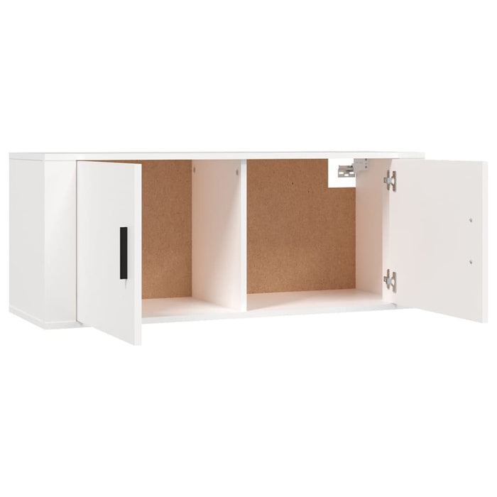 Dulapuri TV montate pe perete, 3 buc., alb, 100x34,5x40 cm WALTI
