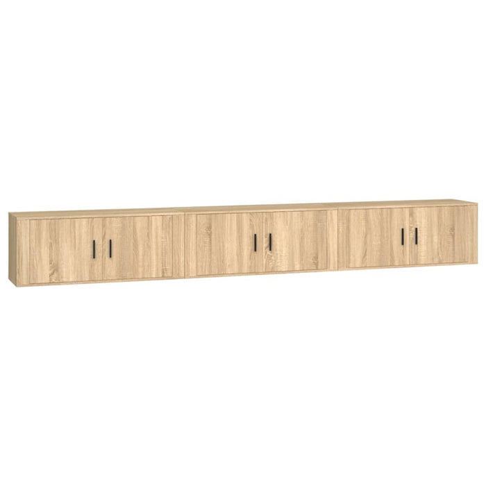 Dulapuri TV montate pe perete 3 buc stejar sonoma 100x34,5x40cm - WALTI WALTI