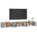 Dulapuri TV montate pe perete, 3 buc., gri beton, 100x34,5x40cm - WALTI WALTI