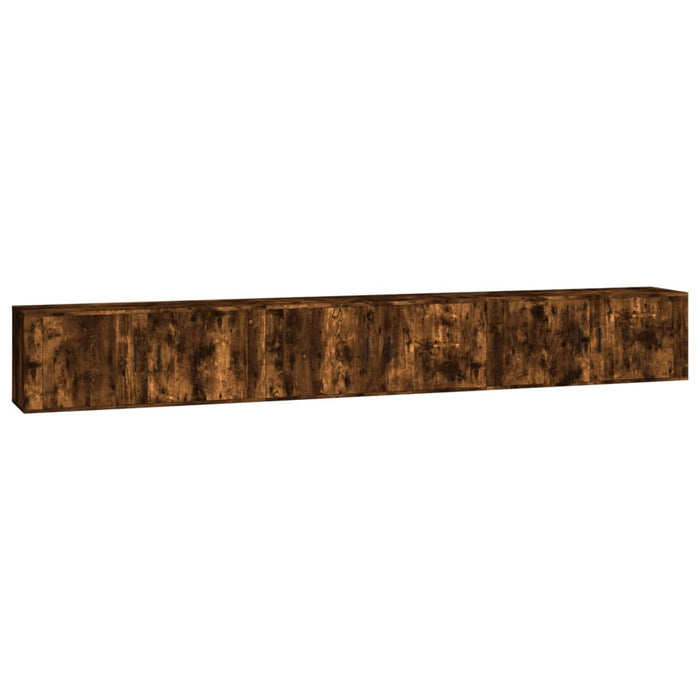 Dulapuri TV montate pe perete 3 buc stejar afumat 100x34,5x40cm - WALTI WALTI