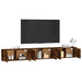 Dulapuri TV montate pe perete 3 buc stejar afumat 100x34,5x40cm - WALTI WALTI