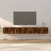 Dulapuri TV montate pe perete 3 buc stejar afumat 100x34,5x40cm - WALTI WALTI
