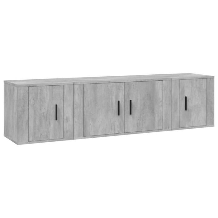 Set dulapuri TV, 3 piese, gri beton, lemn prelucrat - WALTI WALTI