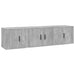 Set dulapuri TV, 3 piese, gri beton, lemn prelucrat - WALTI WALTI