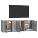 Set dulap TV, 2 piese, gri beton, lemn prelucrat - WALTI WALTI