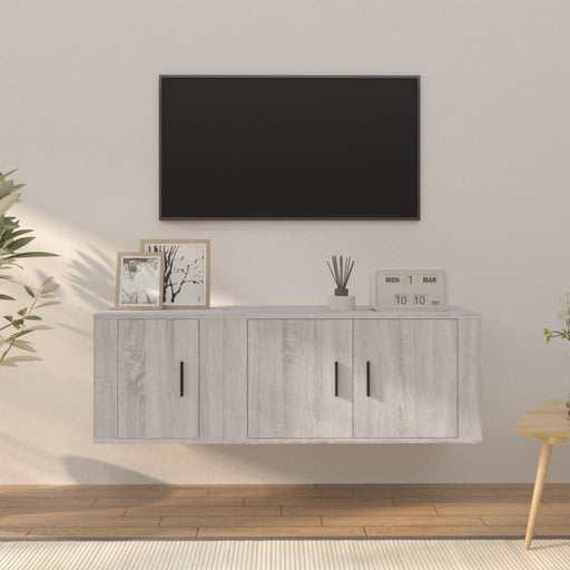 Set dulapuri TV, 2 piese, gri sonoma, lemn prelucrat - WALTI WALTI