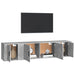 Set dulapuri TV, 3 piese, gri beton, lemn prelucrat - WALTI WALTI