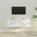 Set dulap TV, 2 piese, alb, lemn prelucrat - WALTI WALTI