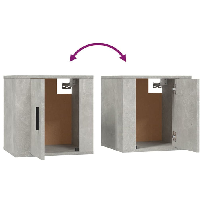 Set dulap TV, 2 piese, gri beton, lemn prelucrat - WALTI WALTI