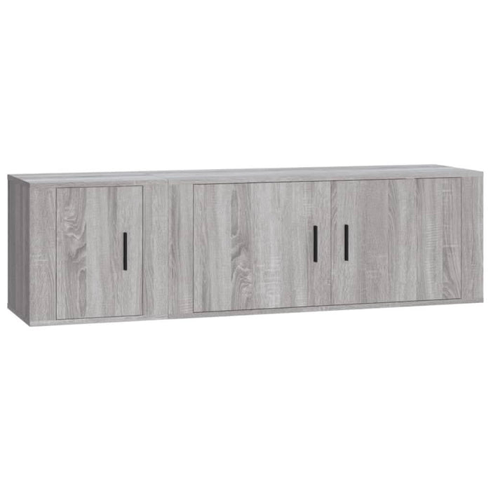 Set dulapuri TV, 2 piese, gri sonoma, lemn prelucrat - WALTI WALTI