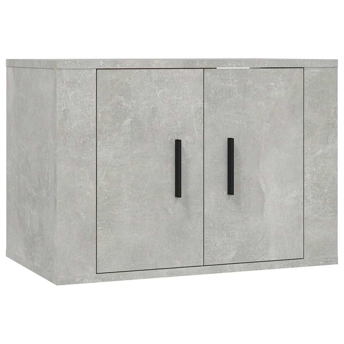 Set dulap TV, 2 piese, gri beton, lemn prelucrat WALTI