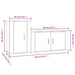 Set dulap TV, 2 piese, gri beton, lemn prelucrat - WALTI WALTI