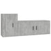 Set dulap TV, 2 piese, gri beton, lemn prelucrat - WALTI WALTI