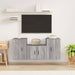 Set dulap TV, 3 piese, gri sonoma, lemn prelucrat - WALTI WALTI