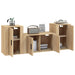 Set dulap TV, 3 piese, stejar sonoma, lemn prelucrat - WALTI WALTI