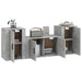 Set dulapuri TV, 3 piese, gri beton, lemn prelucrat - WALTI WALTI