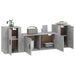 Set dulapuri TV, 3 piese, gri beton, lemn prelucrat - WALTI WALTI