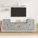 Set dulapuri TV, 3 piese, gri beton, lemn prelucrat - WALTI WALTI