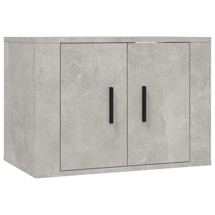 Set dulapuri TV, 3 piese, gri beton, lemn prelucrat WALTI
