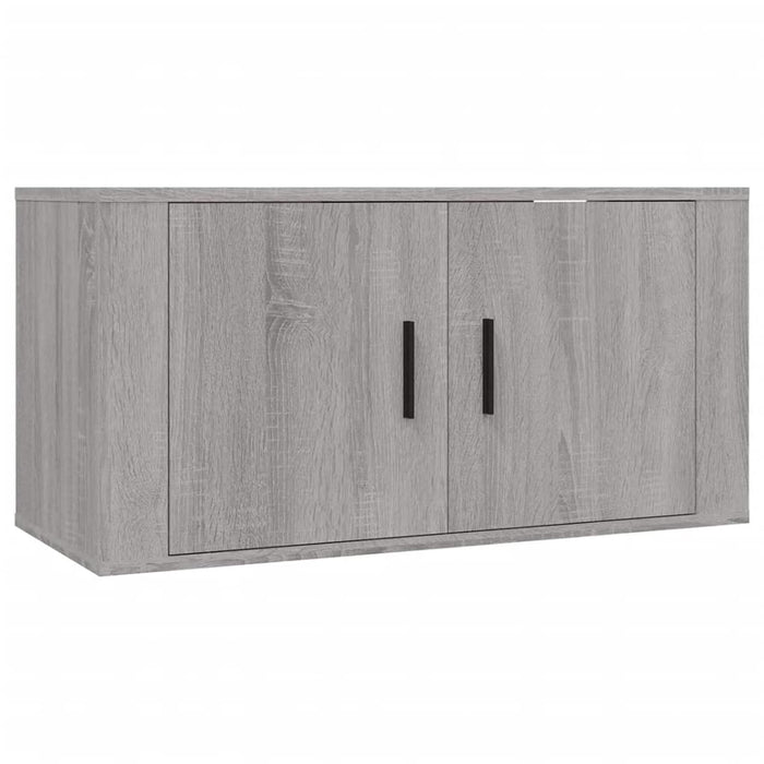 Set dulap TV, 3 piese, gri sonoma, lemn prelucrat WALTI