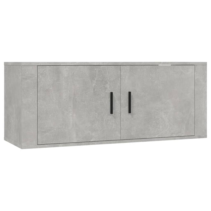 Set dulapuri TV, 3 piese, gri beton, lemn prelucrat WALTI