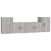 Set dulapuri TV, 4 piese, gri sonoma, lemn prelucrat - WALTI WALTI
