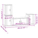Set dulap TV, 4 piese, gri beton, lemn prelucrat - WALTI WALTI