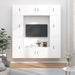 Set dulap TV, 8 piese, alb, lemn prelucrat - WALTI WALTI