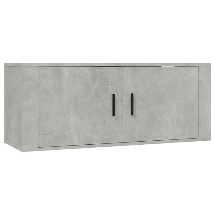 Set dulap TV, 8 piese, gri beton, lemn prelucrat WALTI