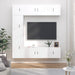 Set dulap TV, 7 piese, alb, lemn prelucrat - WALTI WALTI