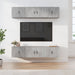Set dulap TV, 6 piese, gri beton, lemn prelucrat - WALTI WALTI