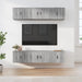 Set dulapuri TV, 6 piese, gri sonoma, lemn prelucrat - WALTI WALTI