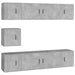Set dulapuri TV, 7 piese, gri beton, lemn prelucrat - WALTI WALTI