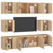 Set dulap TV, 8 piese, stejar sonoma, lemn prelucrat - WALTI WALTI