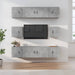 Set dulap TV, 8 piese, gri beton, lemn prelucrat - WALTI WALTI