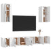 Set dulap TV, 6 piese, alb, lemn prelucrat - WALTI WALTI