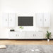 Set dulap TV, 6 piese, alb, lemn prelucrat - WALTI WALTI