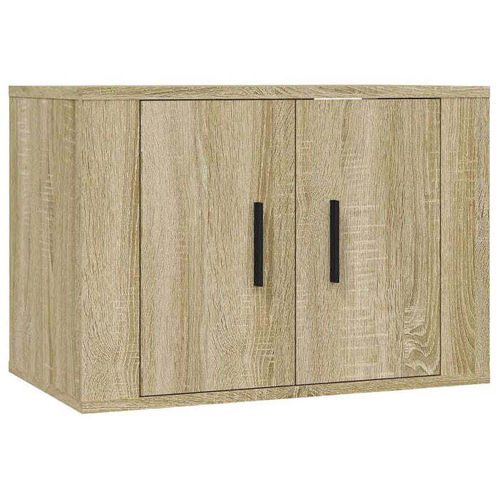 Set dulap TV, 4 piese, stejar sonoma, lemn prelucrat WALTI
